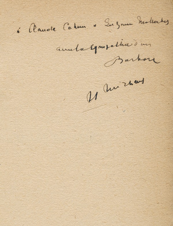 MICHAUX Henri Un barbare en Asie Gallimard 1933 édition originale envoi autographe signé à Claude Cahun et Suzanne Malherbe