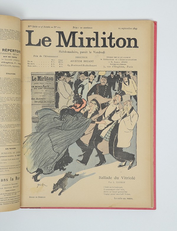 Le Mirliton 1885-1906 Aristide Bruant collection complète revue illustrée par Steinlen et Toulouse Lautrec 194 livraisons