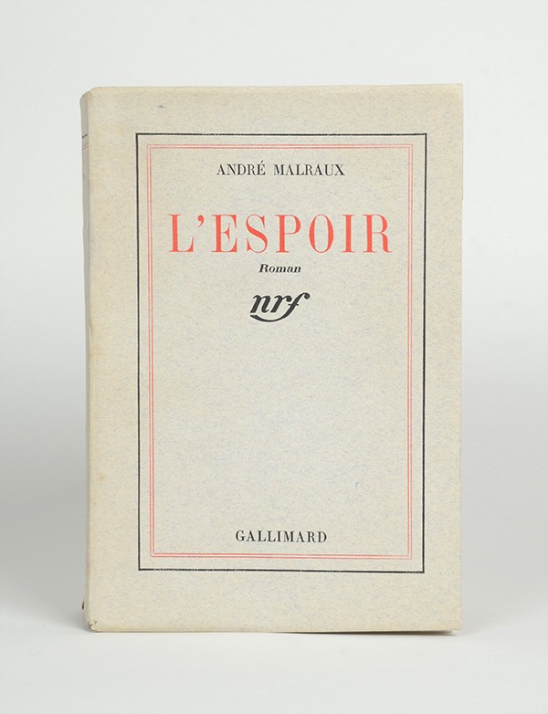 MALRAUX André L'Espoir Gallimard 1937 édition originale vélin blanc de Hollande grand papier broché