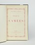 GAUTIER Théophile Émaux et camées Didier 1852 édition originale Hollande BFK de Rives seul grand papier reliure triplée de Pierr