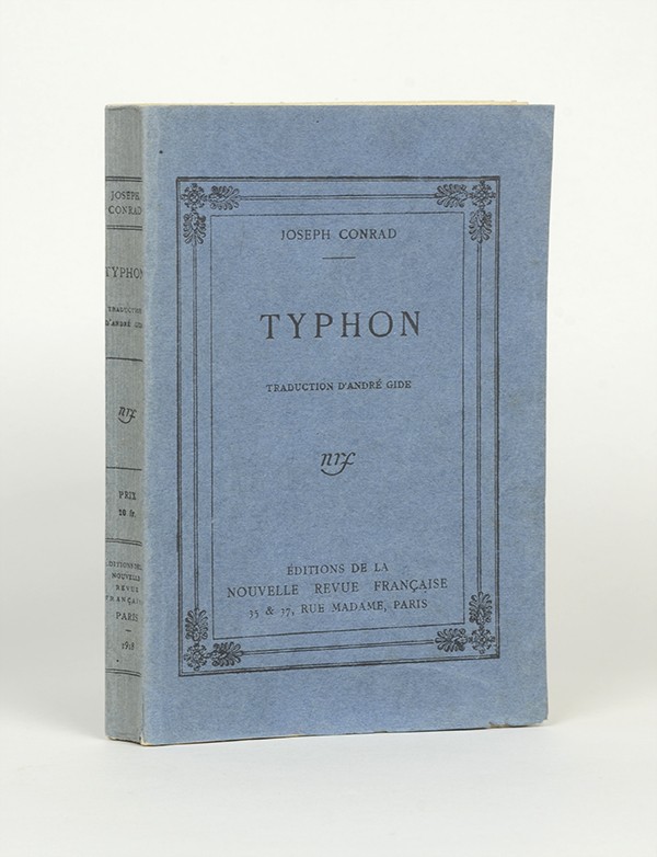 CONRAD Joseph Typhon Nouvelle Revue Française 1918 édition originale française papier Lafuma de Voiron pur fil grand papier broc