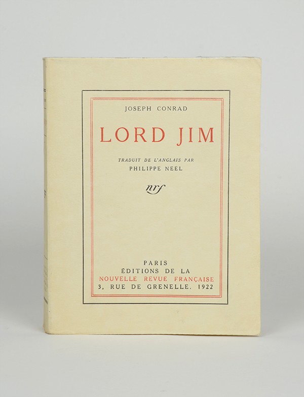 CONRAD Joseph Lord Jim Nouvelle Revue Française 1922 édition originale française vergé pur fil grand papier broché