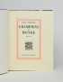 MORAND Champions du monde Grasset 1930 édition originale Montval grand papier truffé d'une lettre signée à Marcel Thiébaut