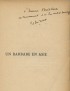 MICHAUX Henri Un barbare en Asie Gallimard 1933 édition originale envoi autographe signé à Joseph Breitbach