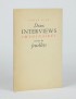 GIDE André Deux interviews imaginaires Charlot 1946 édition originale envoi autographe signé à Henry de Montherlant