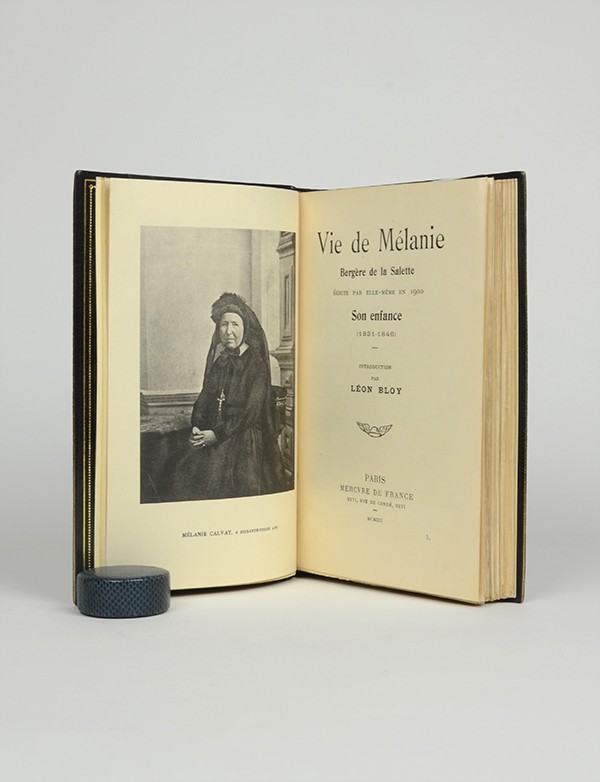 BLOY Léon Vie de Mélanie Mercure de France 1912 édition originale Japon impérial grand papier rplein maroquin de Semet et Plumel