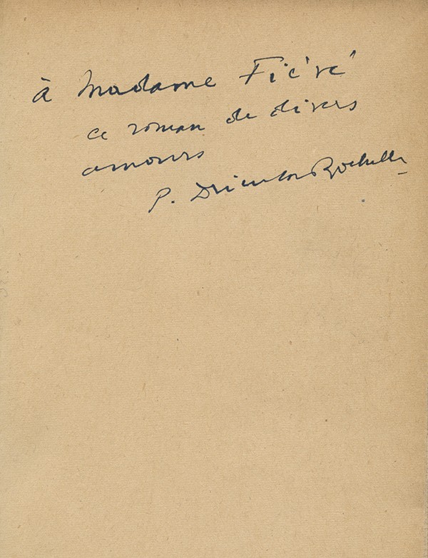 DRIEU LA ROCHELLE Pierre L'Homme à cheval Gallimard 1943 édition originale envoi autographe signé à Germaine Fiévé