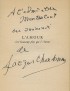 CHARDONNE Jacques L'Amour c'est beaucoup plus que l'amour Albin Michel 1957 édition originale version nouvelle envoi autographe 