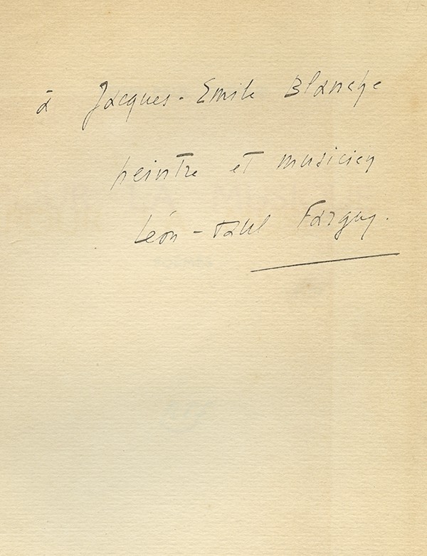 FARGUE Léon-Paul Pour la musique Nouvelle Revue Française 1914 deuxième édition bel envoi autographe signé de l'auteur à Jacques