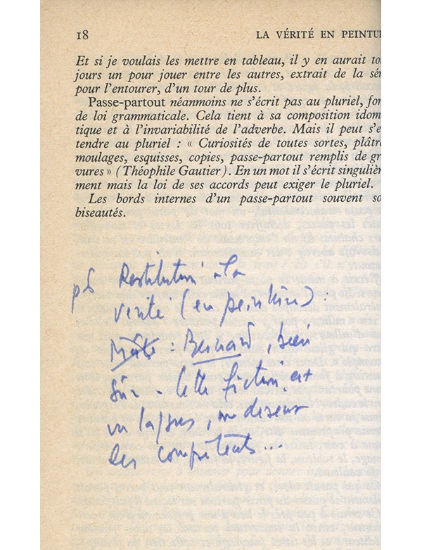 DERRIDA Jacques La Vérité en peinture Flammarion 1978 édition originale envoi autographe signé à Max Loreau et Francine service 